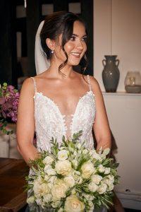 Wedding Photograph of a Bride holding Flowers