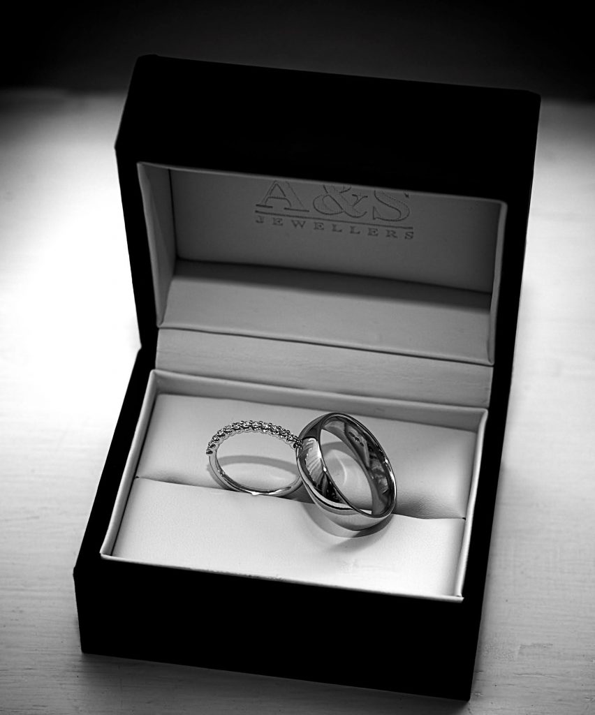 Wedding Photographers Swanley and Lenham, Rings in a ring box