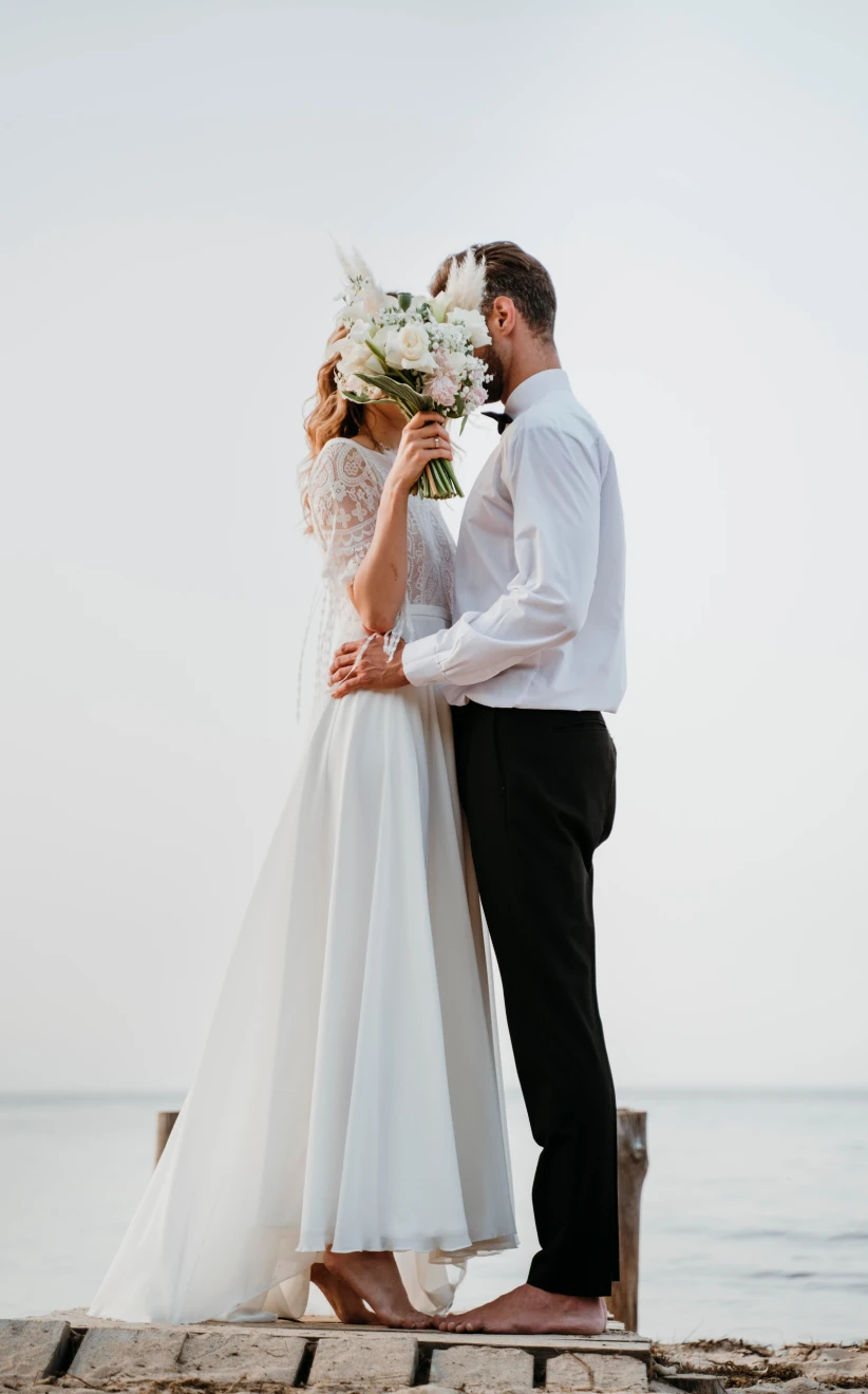 Beautiful Bride and Groom on their Wedding Day